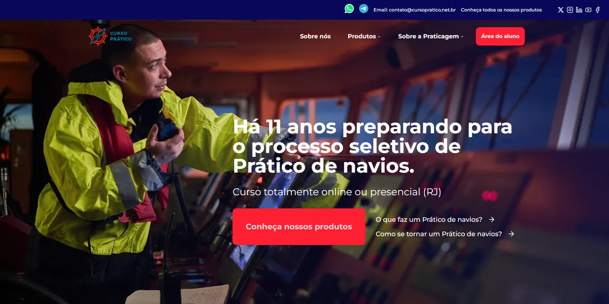 Página inicial de Curso Prático